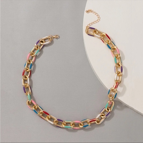 European 2023 In style Candy Color Dripping choker Necklace Enamel Drip - Picture 15 of 16